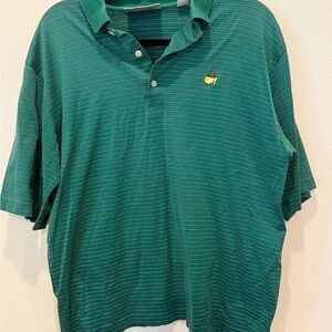 Classic Green Striped Polo Shirt
